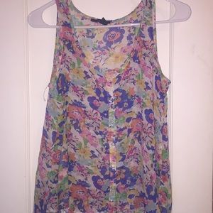 Forever 21 floral tank top size S